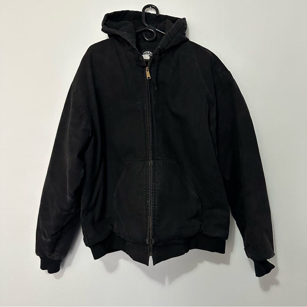 Vintage like Carhartt J140 BLK Distressed Faded Workwear Men Jacket Size XL